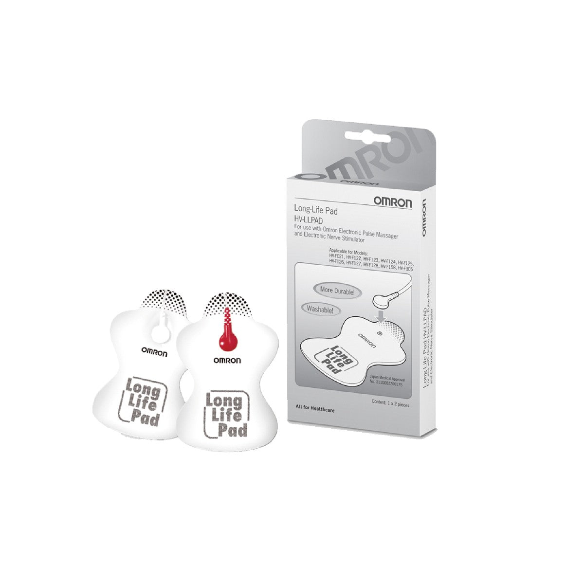 OMRON Long Life Pads HV-LLPAD-E- Ersatzpads für TENS-Geräte OMRON Long Life Pads HV-LLPAD-E- Ersatzpads für TENS-Geräte