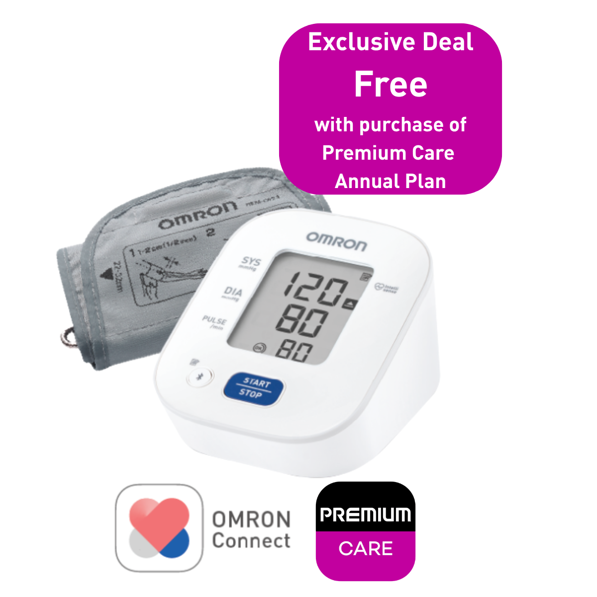[Premium Care Exclusive] Upper Arm Automatic Blood Pressure Monitor HEM-7141T