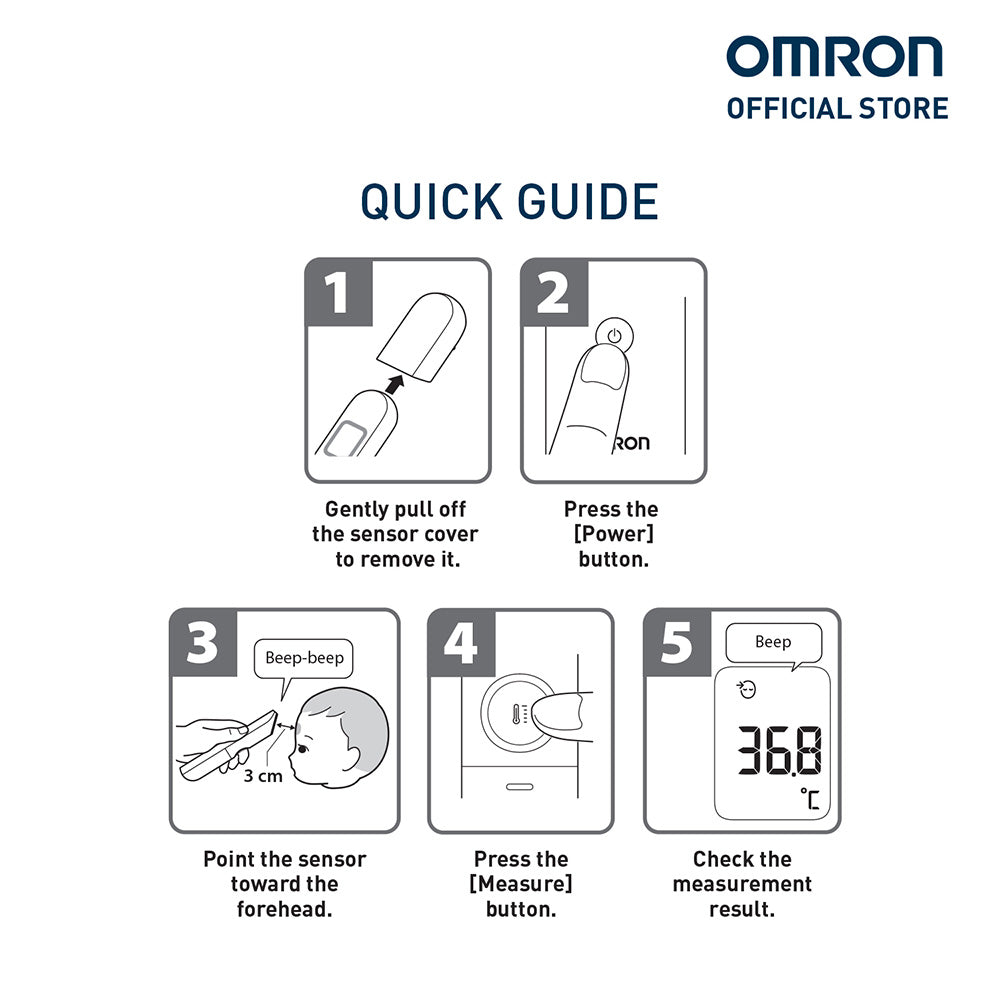 OMRON Forehead Thermometer MC-F300 (1-year warranty)